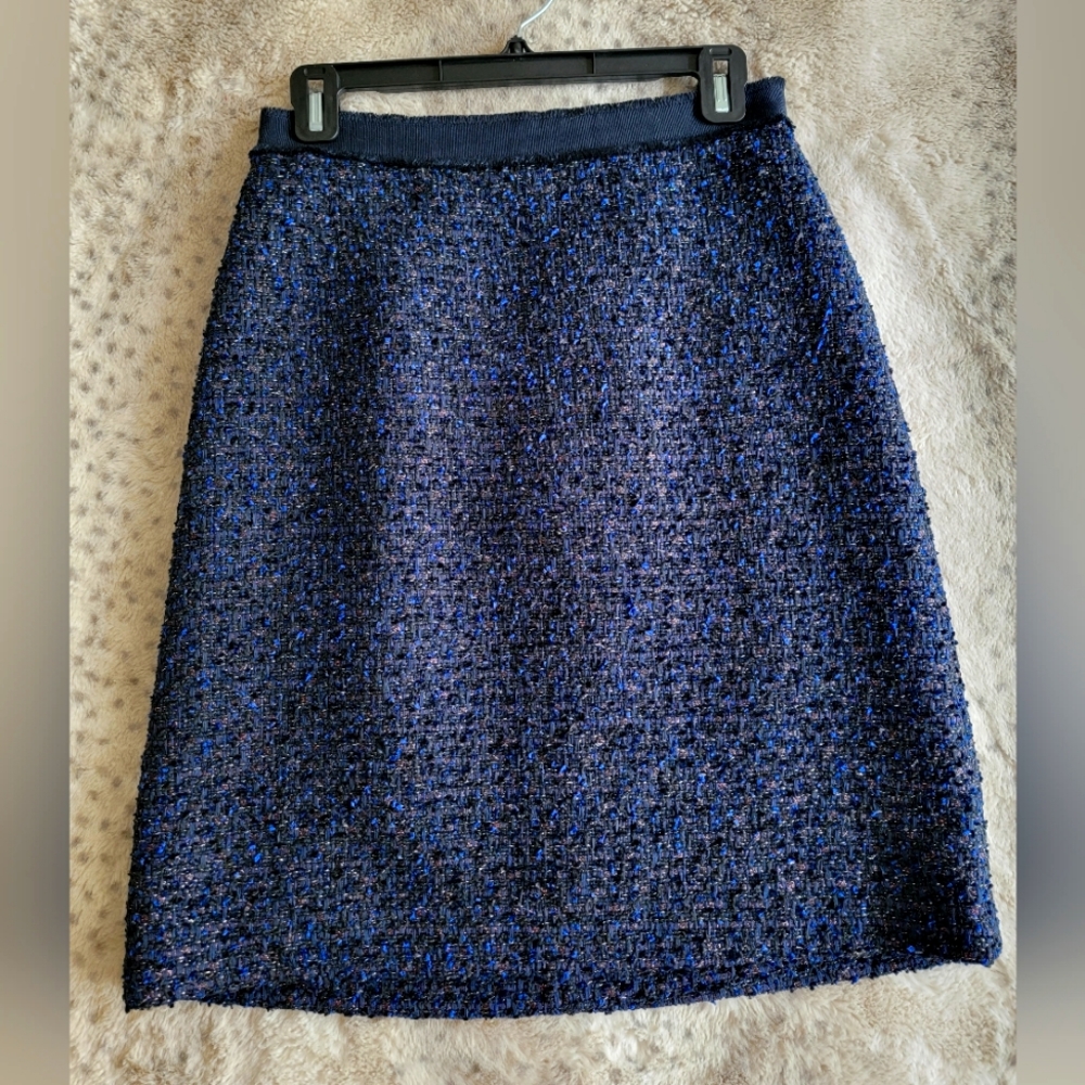 Ann Taylor shimmer tweed skirt A-line, size 0 - Picture 3 of 12
